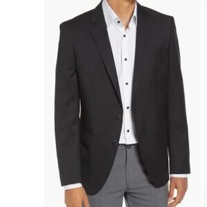 NWT! Mens Hugo Boss Wool Blazer Black Size 42L
